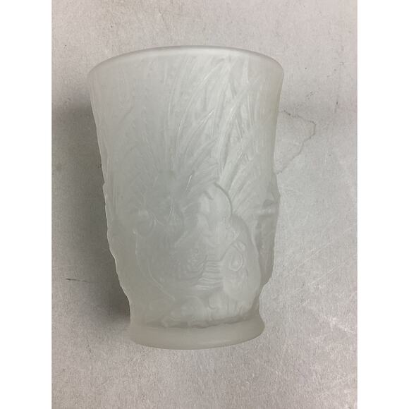 Set Of 2 Frosted Glasses With Chickens On The Sides - 3”H - Picture 5 of 10